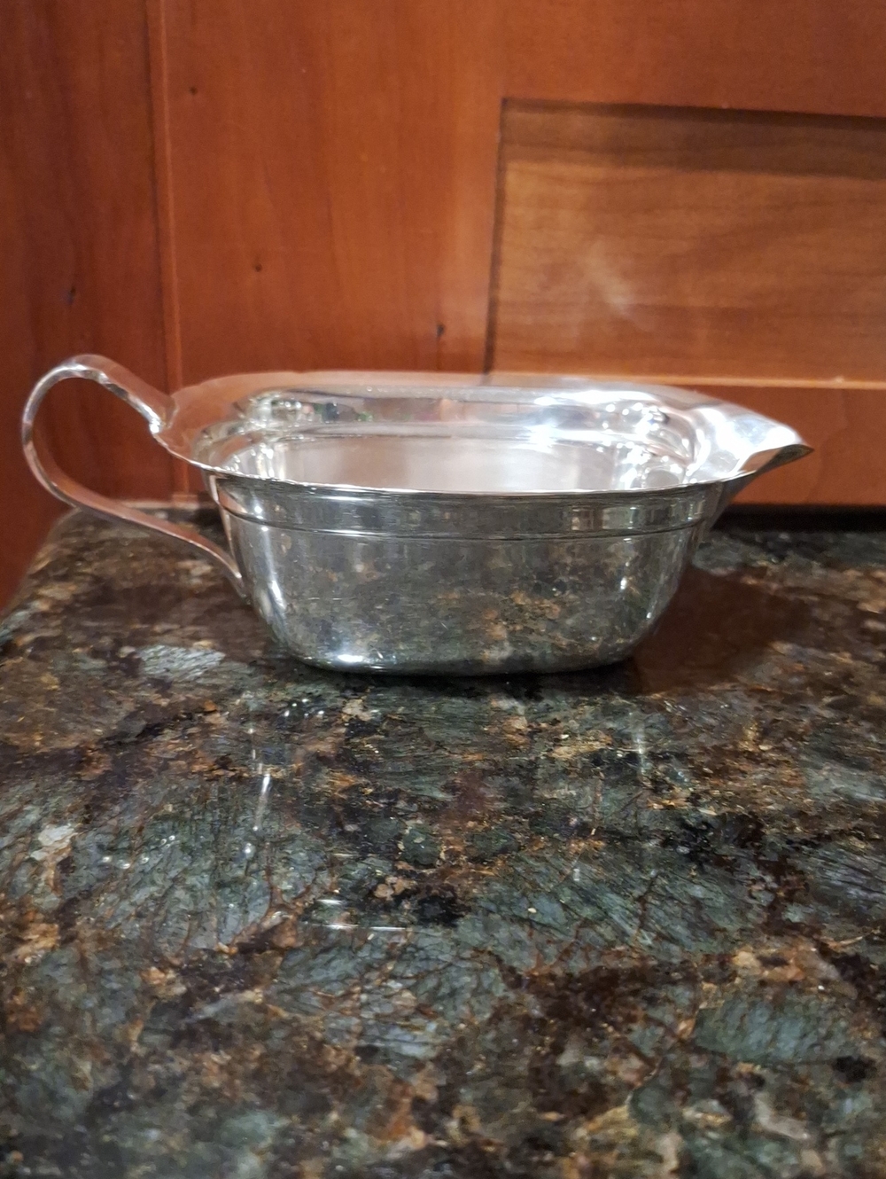 Vtg Reed And Barton "Mayflower" Silver-Plated Gravy Boat with Handle